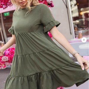 Hunter green boho dress Shein Medium